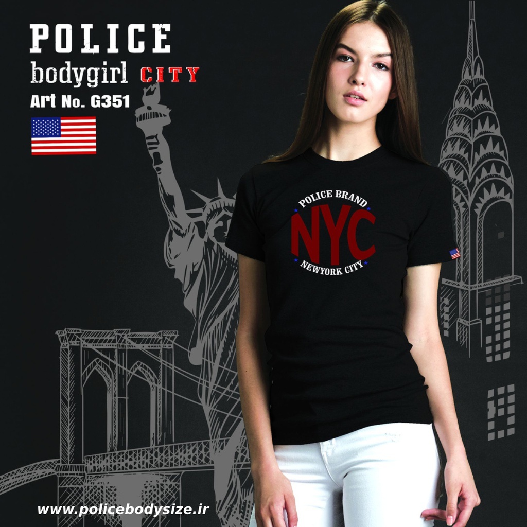 Women's police t-shirt - G351