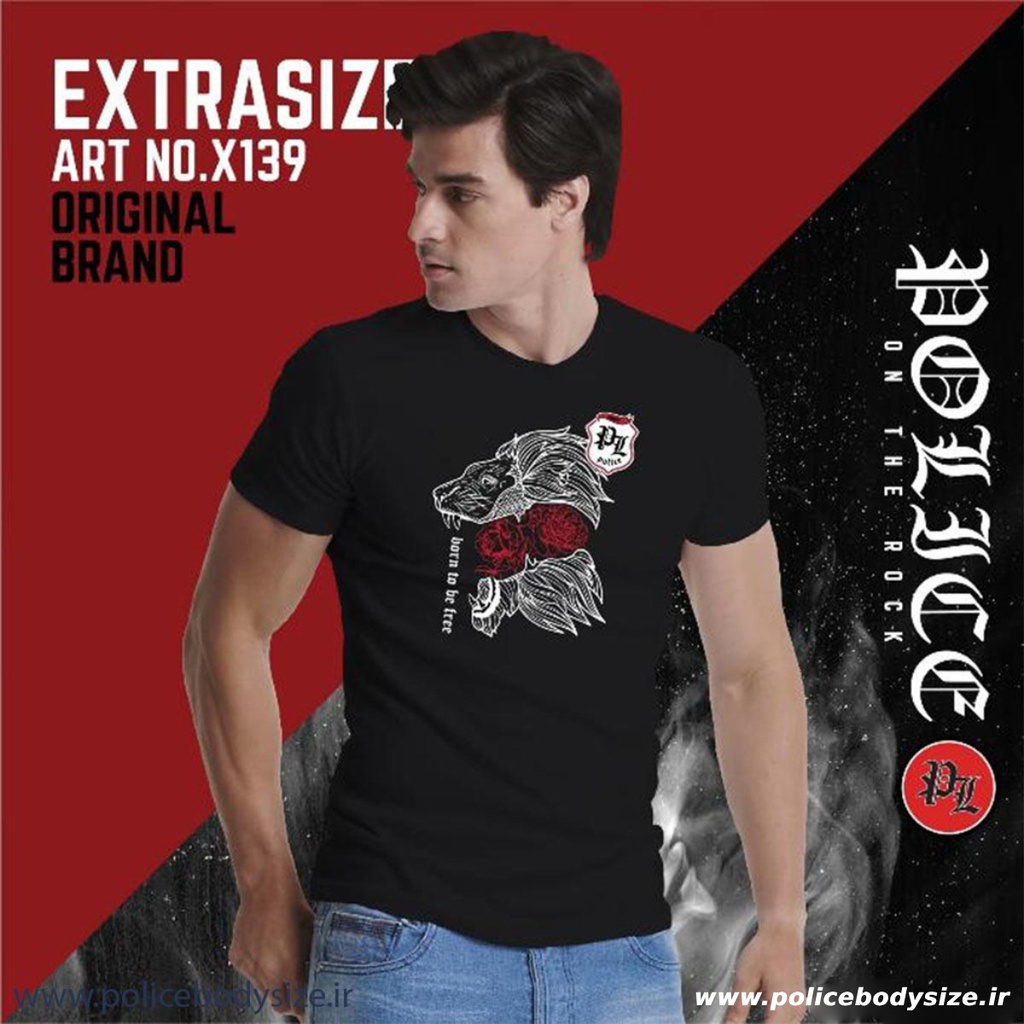 Men's police t-shirt - X139