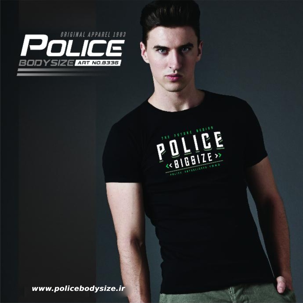 Men's police t-shirt - B336