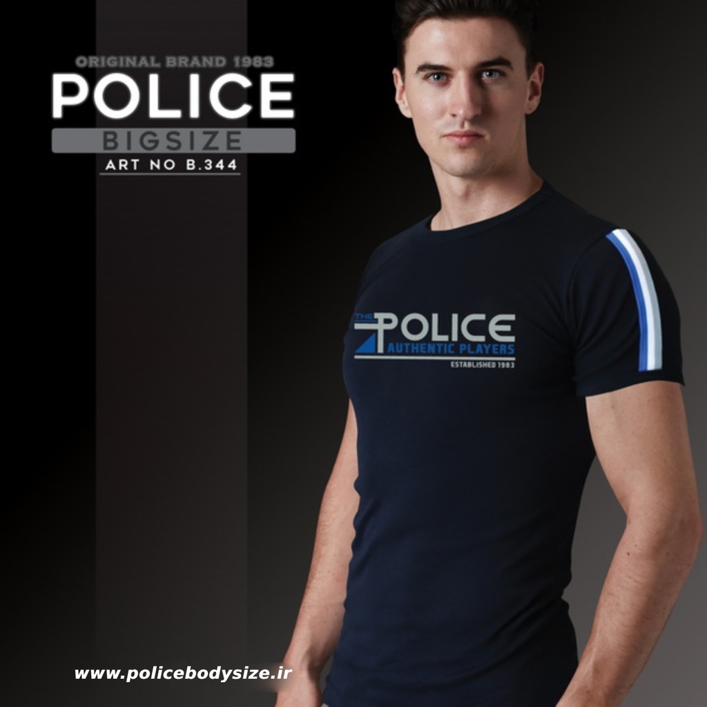 Men's police t-shirt - B344