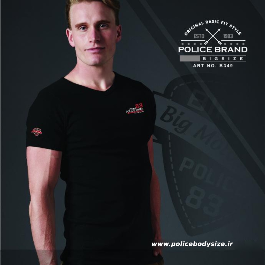 Men's police t-shirt - B349