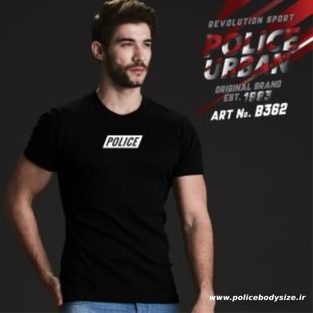 Men's police t-shirt - B362
