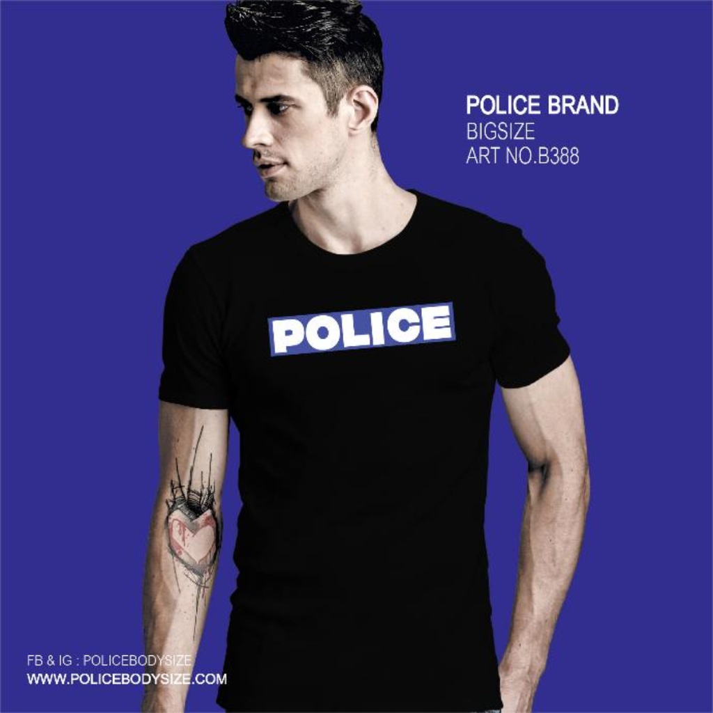 Men's police t-shirt - B388