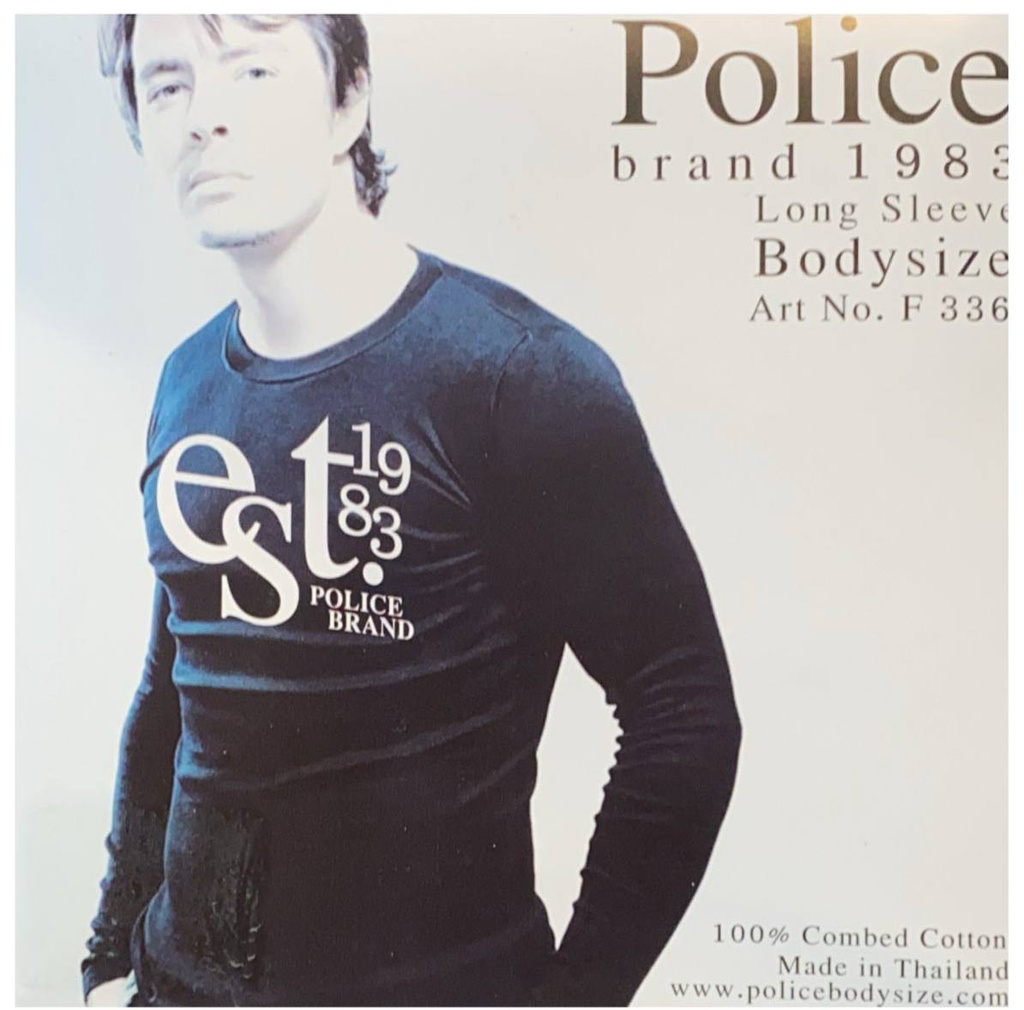 Men's police brand Stein long t-shirt - F336
