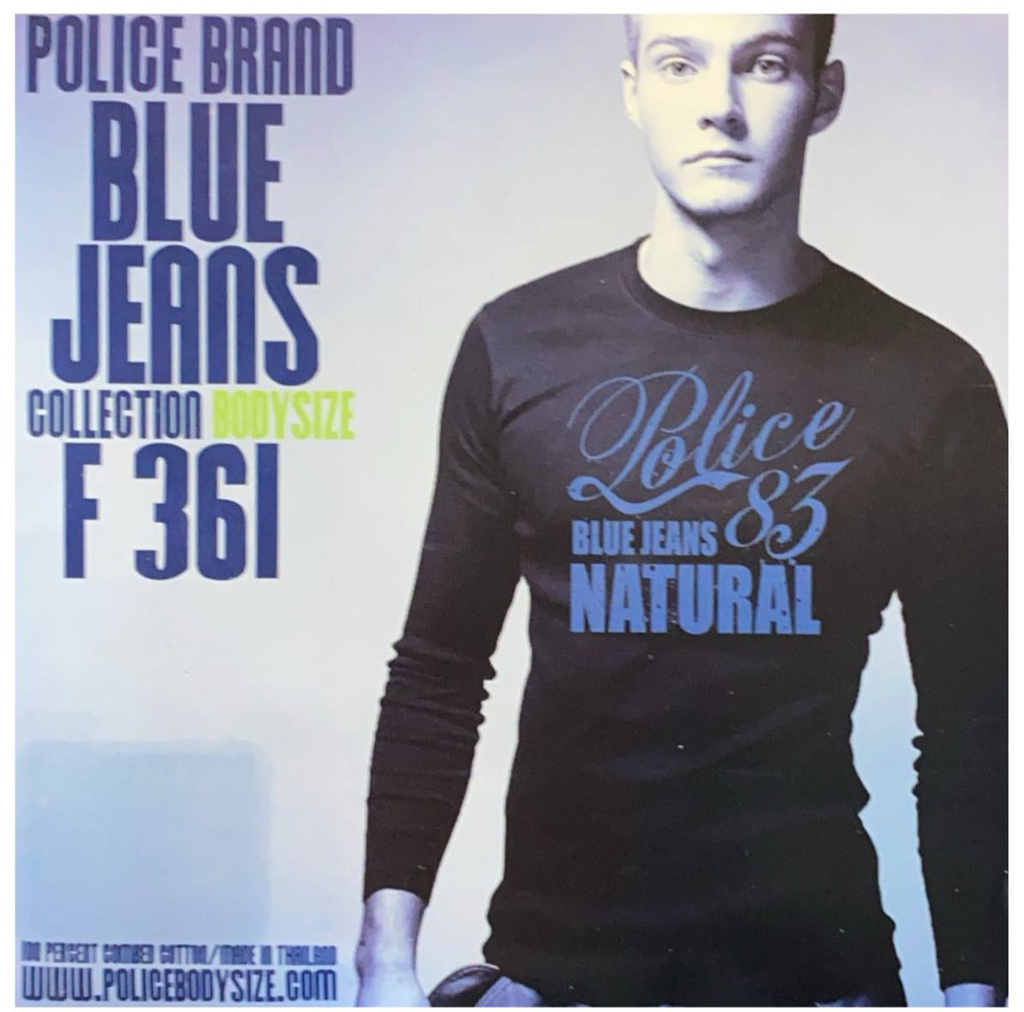 Men's police brand Stein long t-shirt - F361