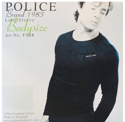 Men's long police stein t-shirt - F368