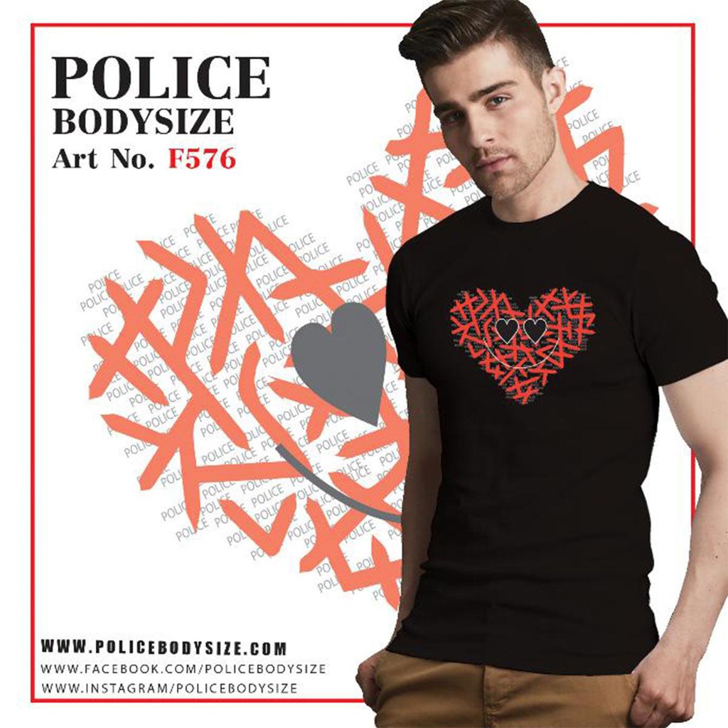 Men's police t-shirt - F576