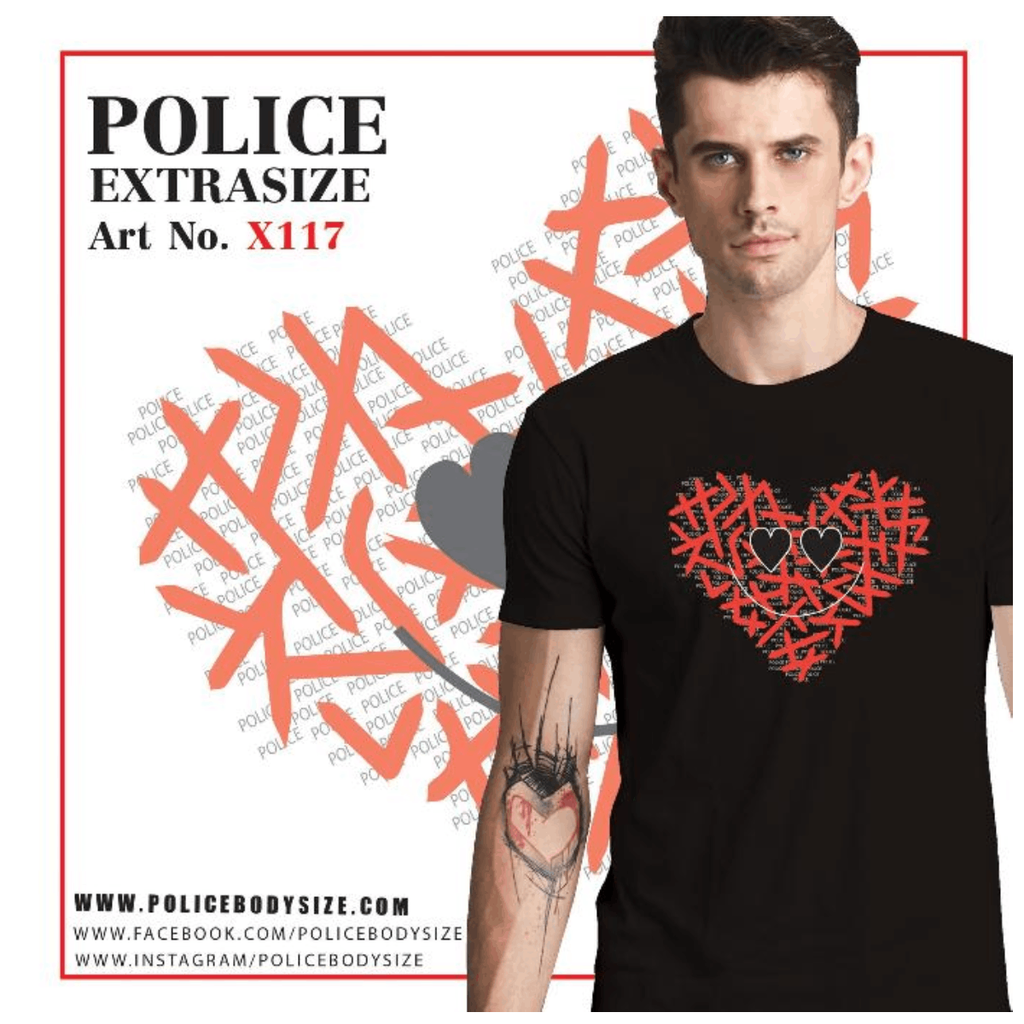 Men's police t-shirt - X117