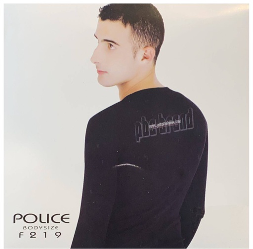 Police men's long stein t-shirt - F219